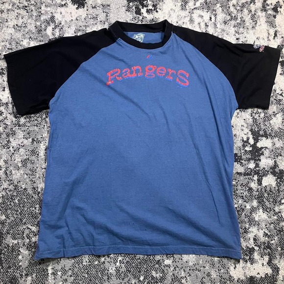Texas Rangers Cooperstown Collection by‎ Majestic Heavyweight Tee - Picture 1 of 7